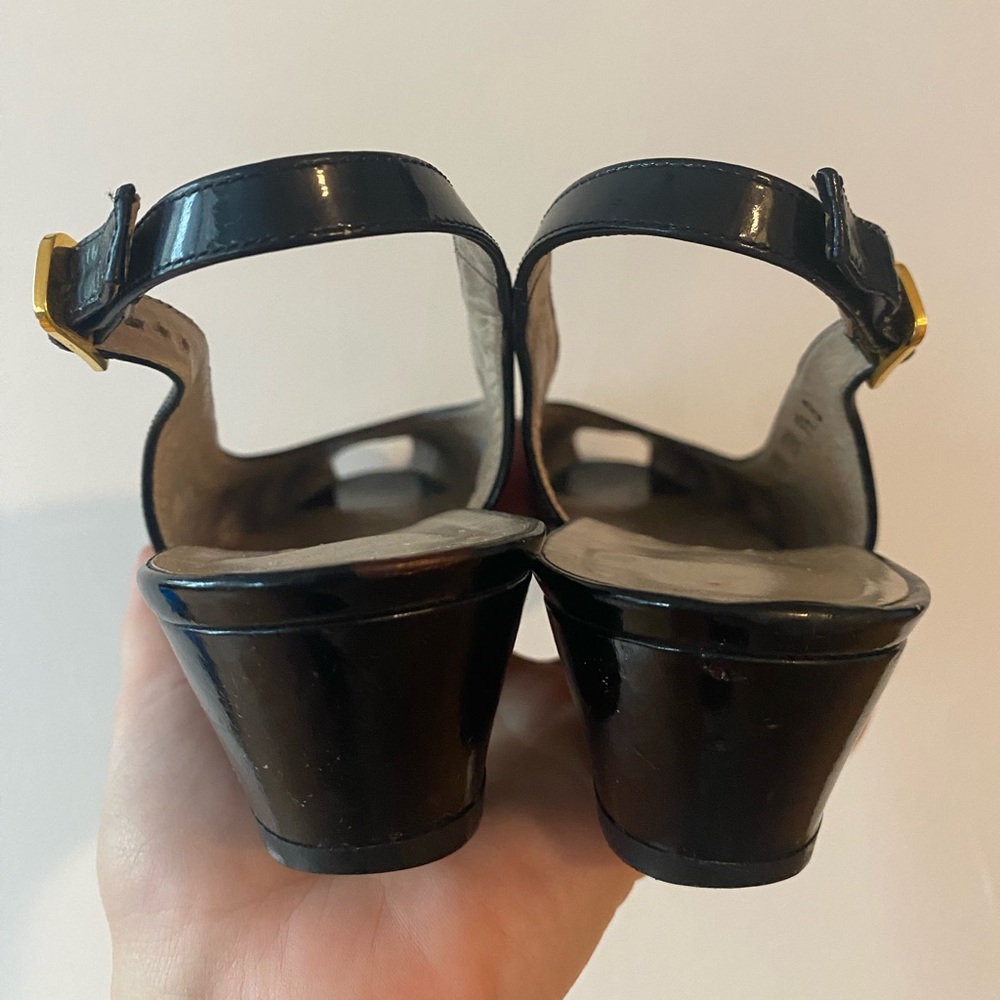 Salvatore Ferragamo - Vintage Black Patent Italian Leather Loafer - Size 9.5 - Picture 7 of 16